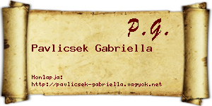 Pavlicsek Gabriella névjegykártya