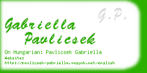 gabriella pavlicsek business card